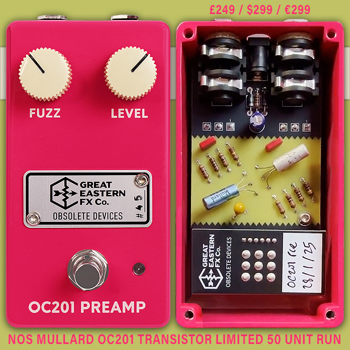 Great Eastern FX Co. unveils the first in its new limited Obsolete Devices Series - the OC201 Preamp