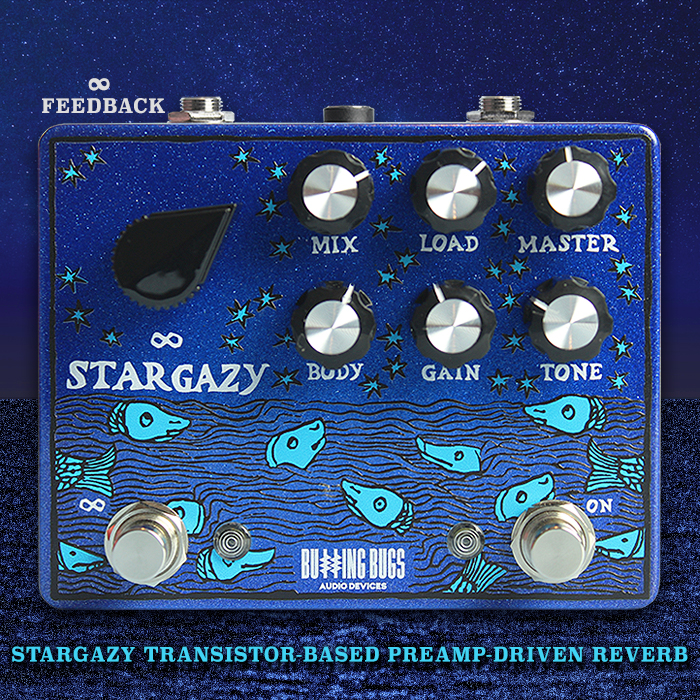 Buzzing Bugs draws on local Cornish folklore for its Stargazy Transistor-based Preamp-Driven Shimmery Reverb