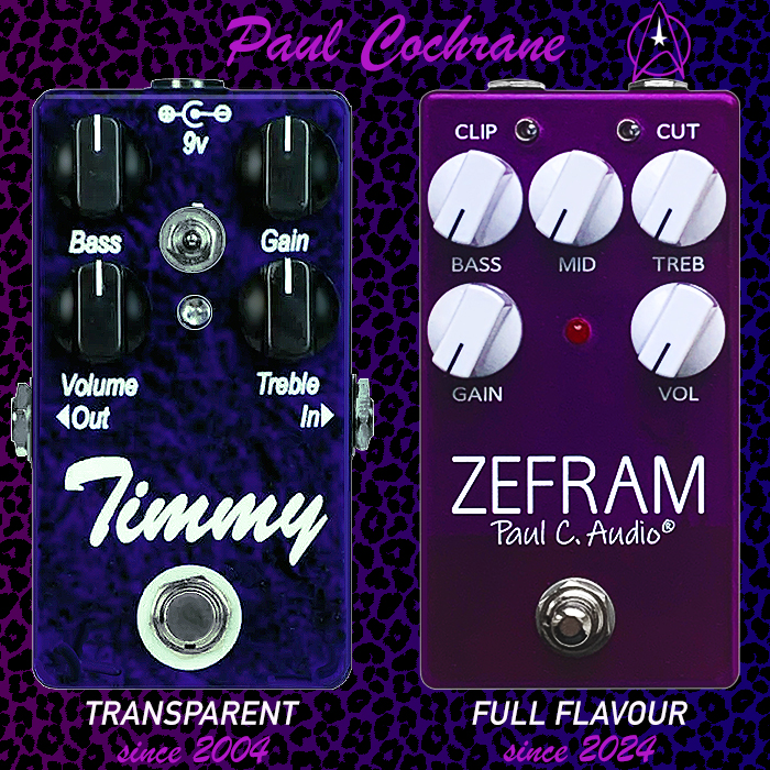 Paul Cochrane's latest Zefram Pedal is a wonderful sounding full-range Harmonic Overdrive with a magic Mid-Frequency Control