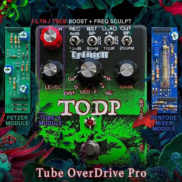 Jonny Brelliott's TODP is an ingeniously expansive and a superb sounding Modular Tube Overdrive with a built-in upgrade and customisation path