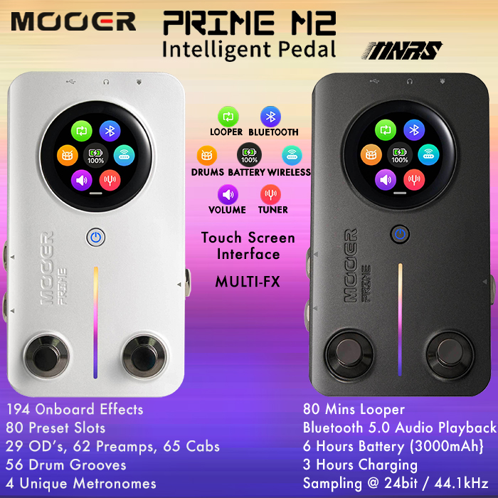 Mooer's Prime Minimax M2 Intelligent Pedal is a cool Bluetooth App-controlled Multi-FX with 194 Effects Onboard