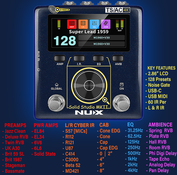 Amazon.com: NUX Studio Series Solid Studio Amp Simulator IR
