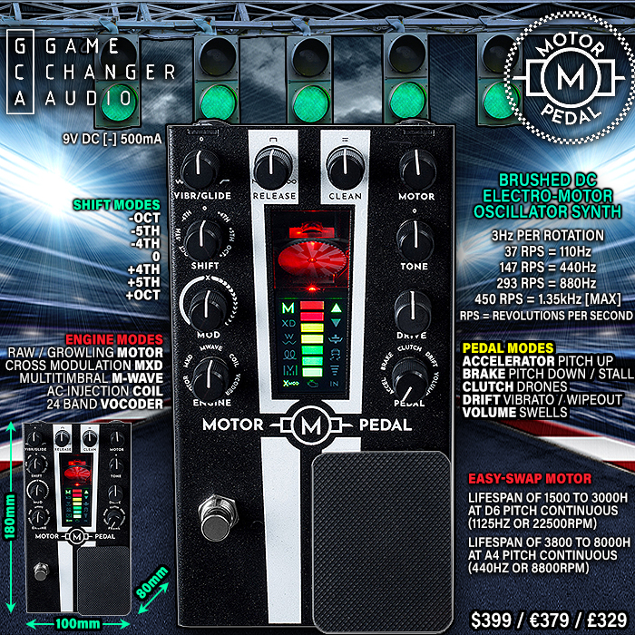 Gamechanger Audio's new Electro-Mechanical Motor Synth Pedal is super appealing with a tonne of different flavours and features onboard
