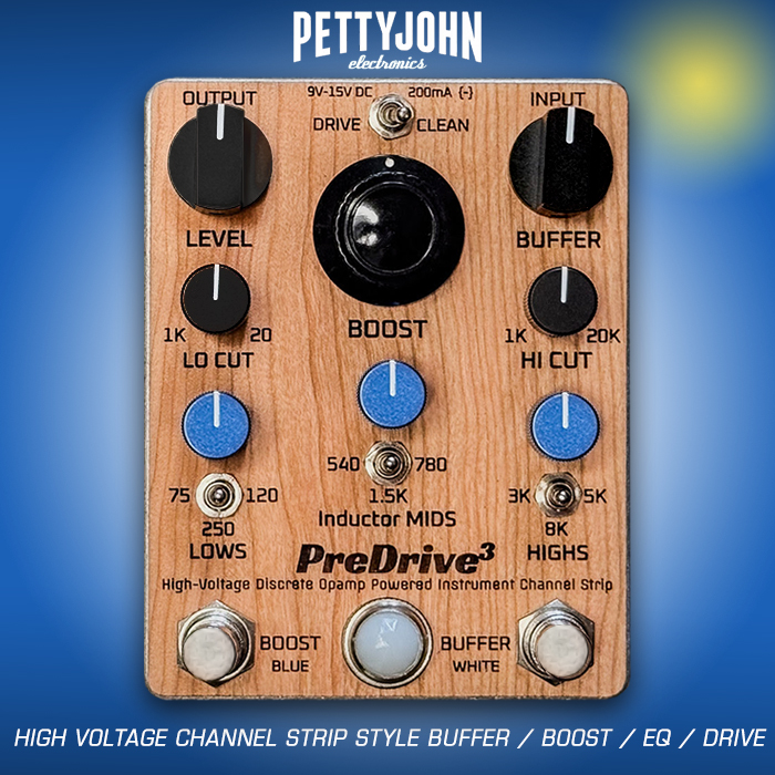 Pettyjohn Electronics Improves and Reboots its Channel Strip Style PreDrive - now in 3rd Generation Wood-Facia Edition