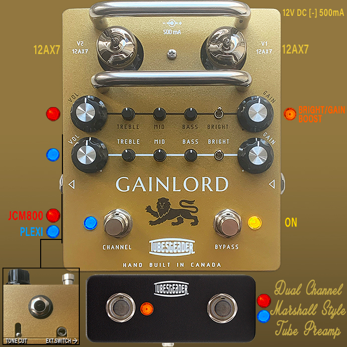 Tubesteader's Olly Balan hits new heights with his glorious sounding dynamic Dual Channel Marshall style Gainlord Tube Preamp