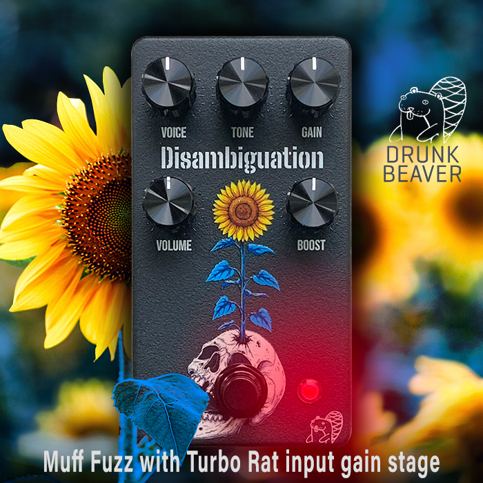 Drunk Beaver's V2 Iteration of the Disambiguation Muff-Rat sees a massive upgrade with 2 more controls, and additional and enhanced circuit components
