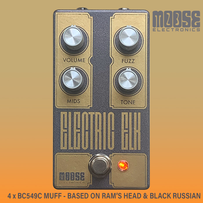 The Moose Electronics Electric Elk is a beautifully textured Muff Fuzz - inspired by the Ram's Head and Black Bubble Font variants