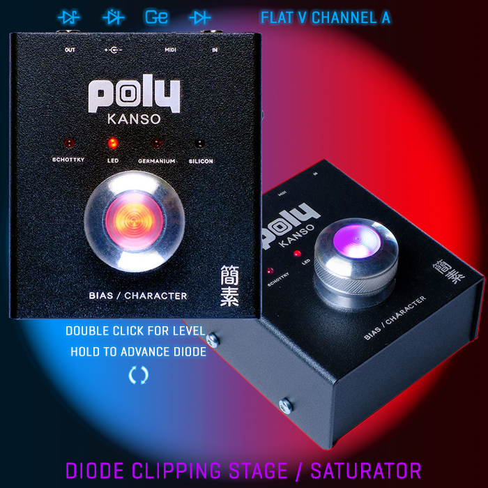 Poly Effects extracts the Diodes A Channelfrom the Josh Smith Flat V Dual Overdrive into a smart standalone device - the Kanso