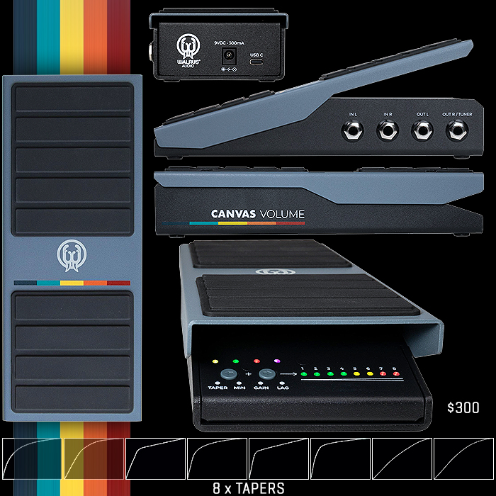 Walrus Audio unveils super smart powered expansive Stereo Canvas Volume Pedal with 8 Taper Curve Options