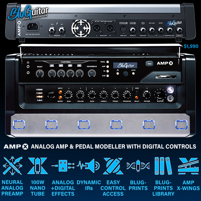 Thomas Blug îs unerringly close now to a full release of his new state of the art BluGuitar Amp X Analog Amp & Pedal Modeller