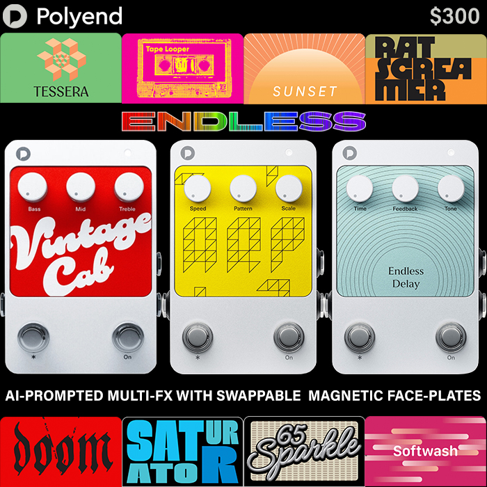 Polyend releases intriguing Endless AI Prompted Multi-FX with Swappable Magnetic Face Plates