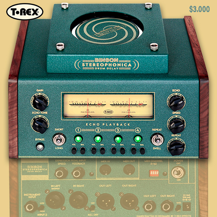 T-Rex creates the ultimate Analog Studio Delay - the Binson Sterephonica Drum Delay