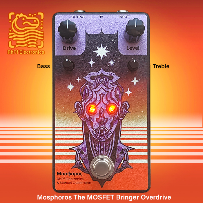 Master of MOSFET Thomas Besse of RhPf Electronics delivers his super touch-sensitive, dynamic and vibrant masterpiece Mosphoros Overdrive