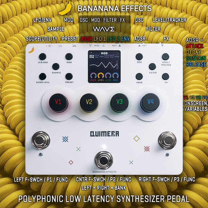 Japan's Bananana Effects have finally released the intriguing near-zero-latency Quimera Polyphonic Synthesizer / Sound Designer