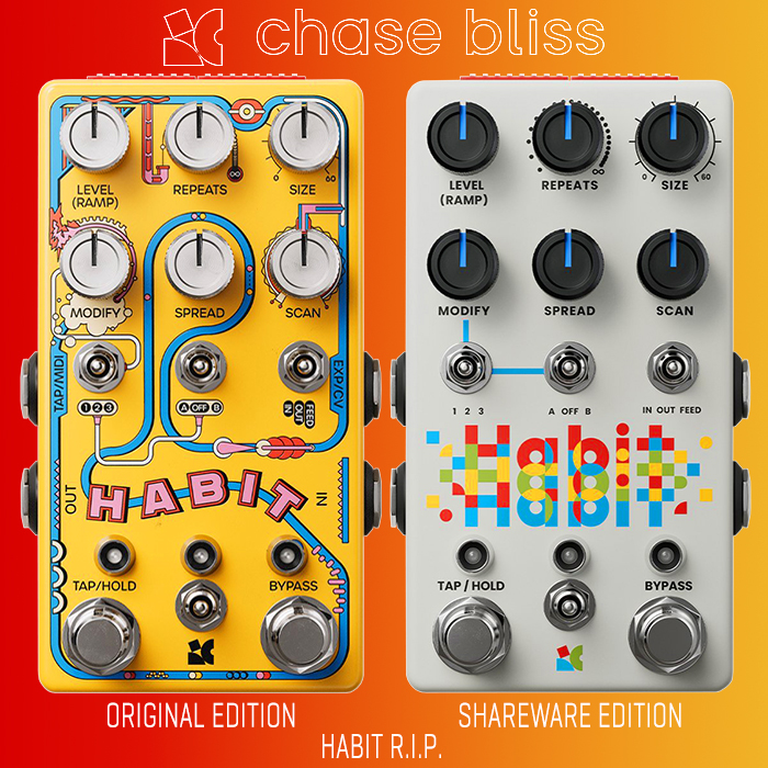 Chase Bliss retires its Habit Echo Collector Experimental Delay / Looper after 4 years of service