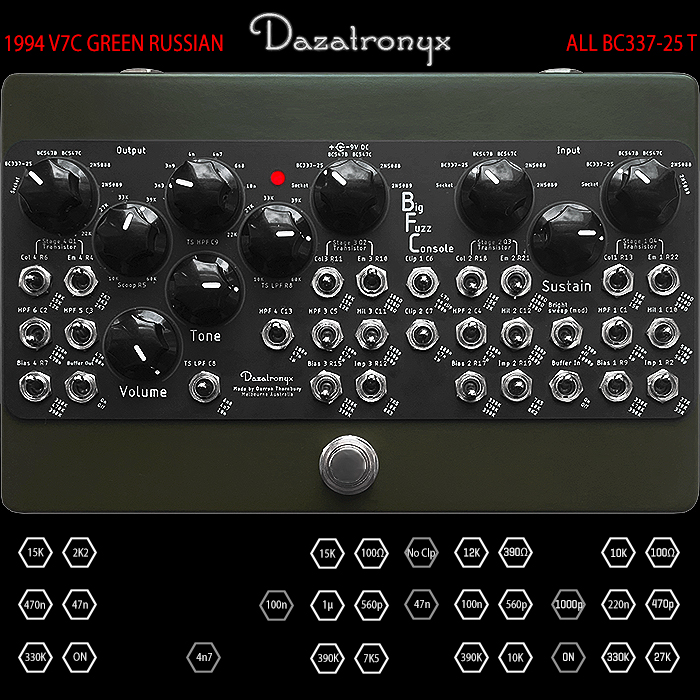#3 Sound-shaping session with the Dazatronyx Big Fuzz Console - 1994 V7C Green Russian Big Muff Edition