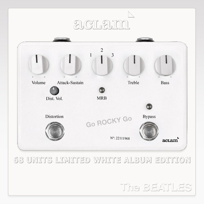 Aclam release 68 Units Limited Run White Album Edition of their Go Rocky Go Vox Conqueror Analog Emulator Preamp