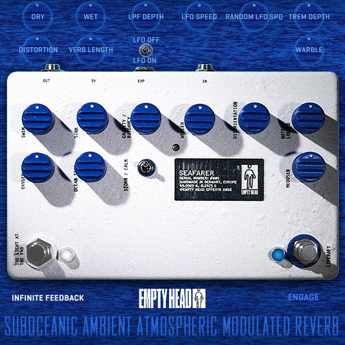 Empty Head Effects unleashes killer Seafarer Suboceanic Ambient Atmospheric Modulated Reverb - which swells with lapping, swirling and crashing watery waves