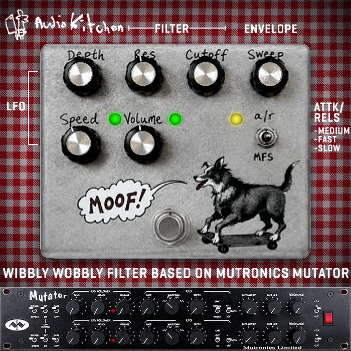 Audio Kitchen finally releases its Moof Filter - a killer take on the Mutronics Mutator, featuring equally rarefied parts