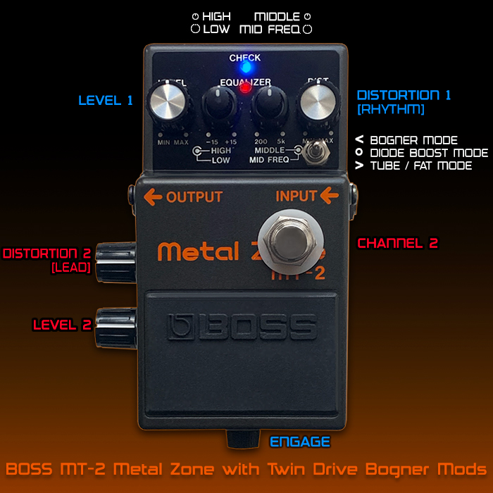 Guitar Pedal X - News - The Boss MT-2 Metal Zone Twin Drive Bogner